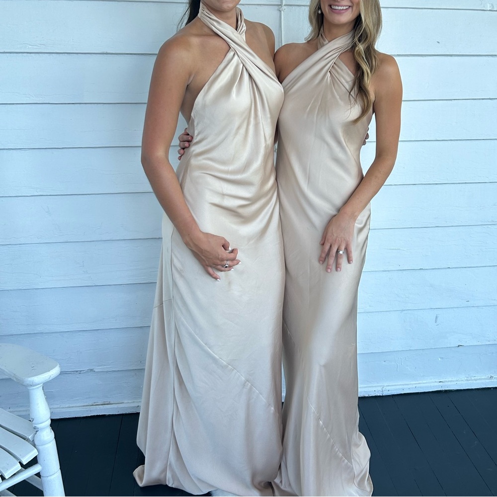 Show Me Your MuMu Cream Halter Maxi Dress